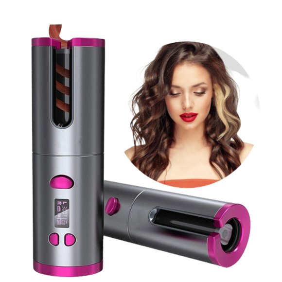Automatic Hair Curler Curling Iron Wireless Ceramic USB Rechargeable With LED Di - Picture 11 of 11